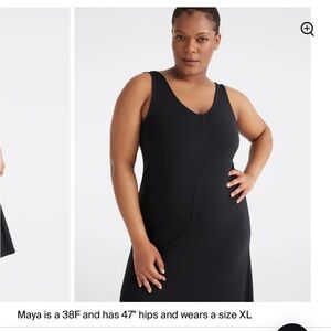 Knix long v- neck dress nwt black large